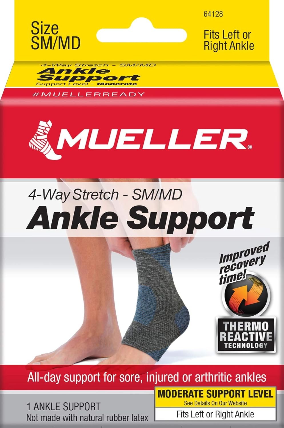 MLR 4-Way Stretch Premium Knit Ankle Support Thermo Reactive Technology, Small/M
