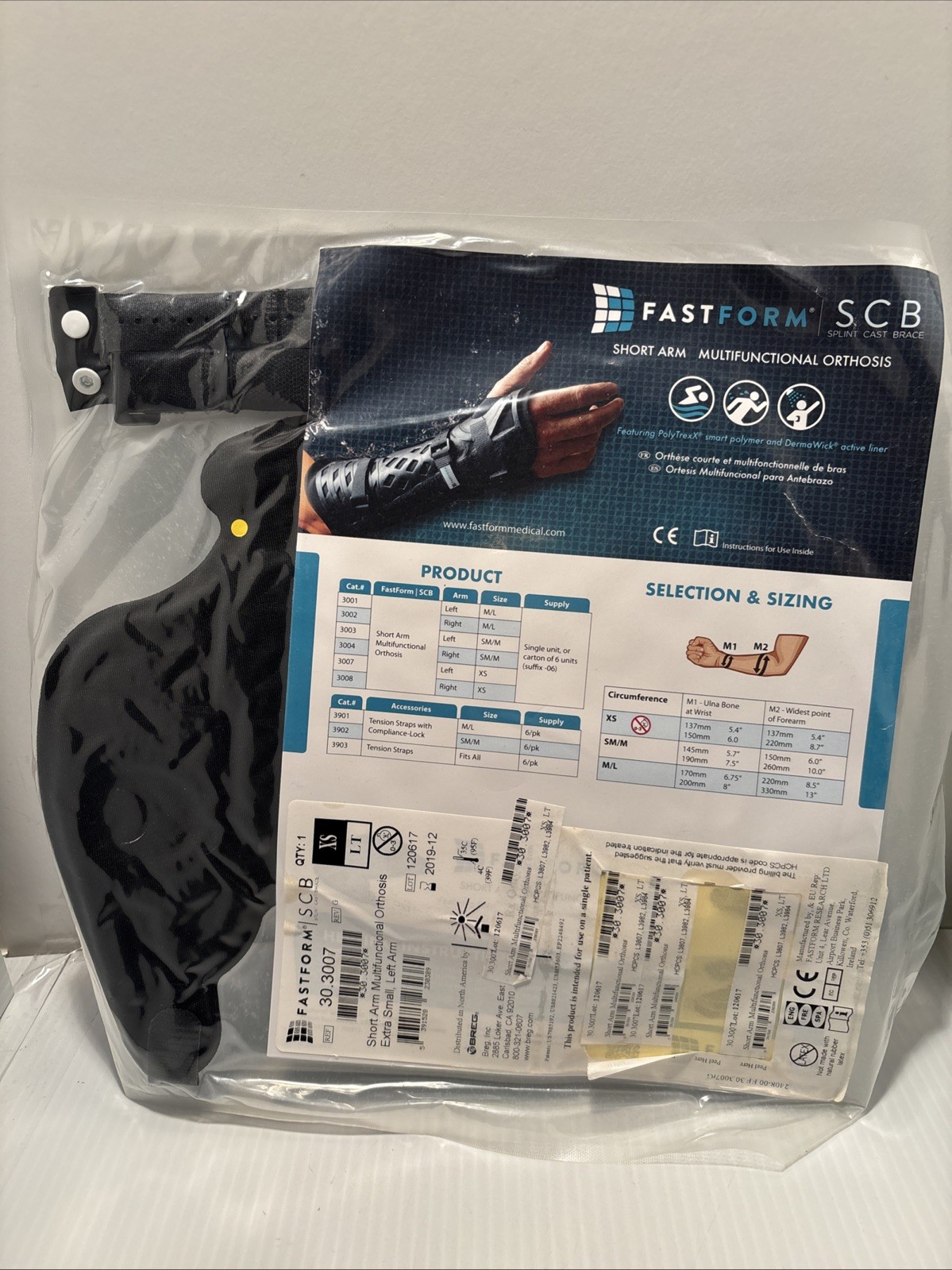 fastform SCB 30.3007Short Arm Multifunctional Orthosis Extra SX Left Arm By Breg