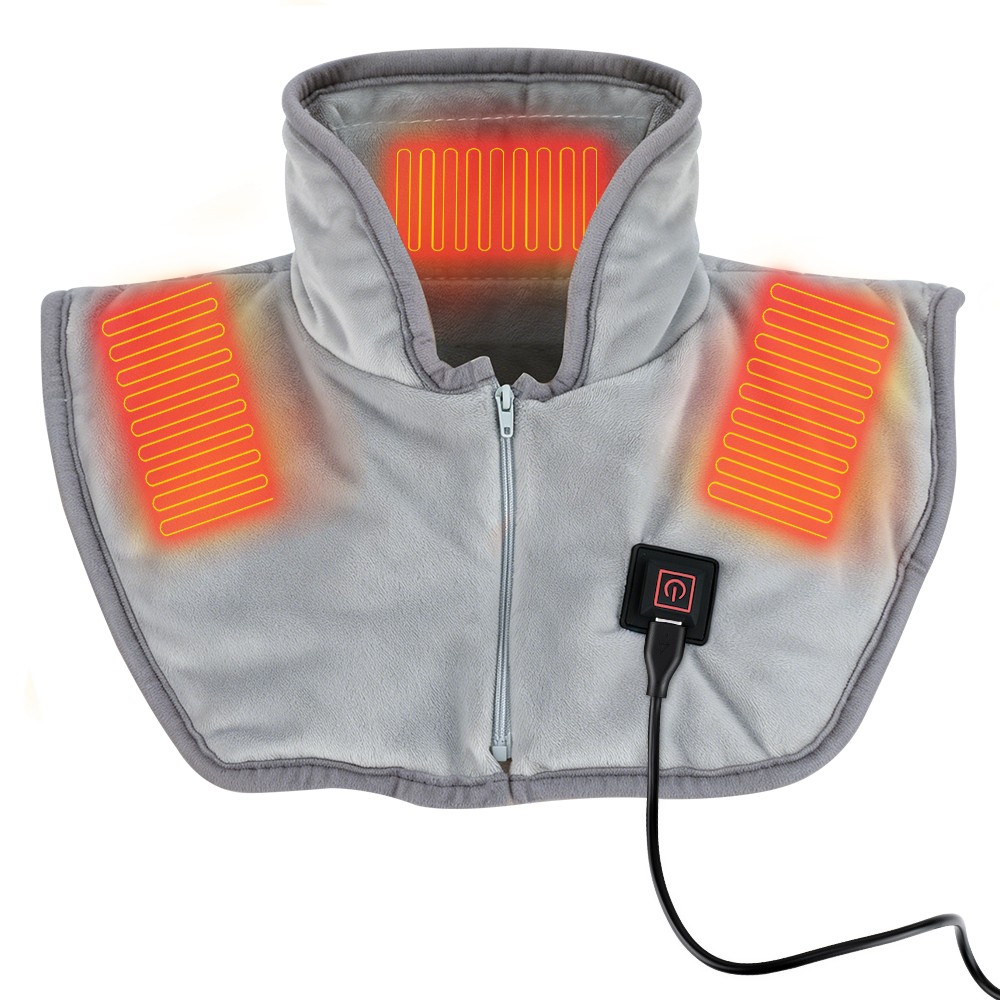 USB Heating Pad for Neck and Shoulder Winter Heated Warmer Shawl Neck Wrap Gift