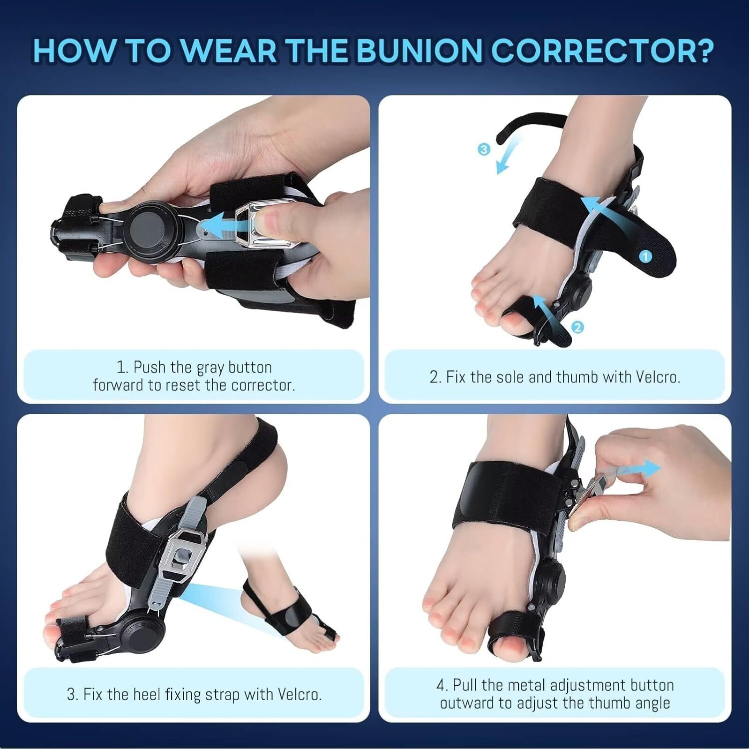 Adjustable Hallux Valgus Bunion Corrector Splints Straightener Big Toe Corrector