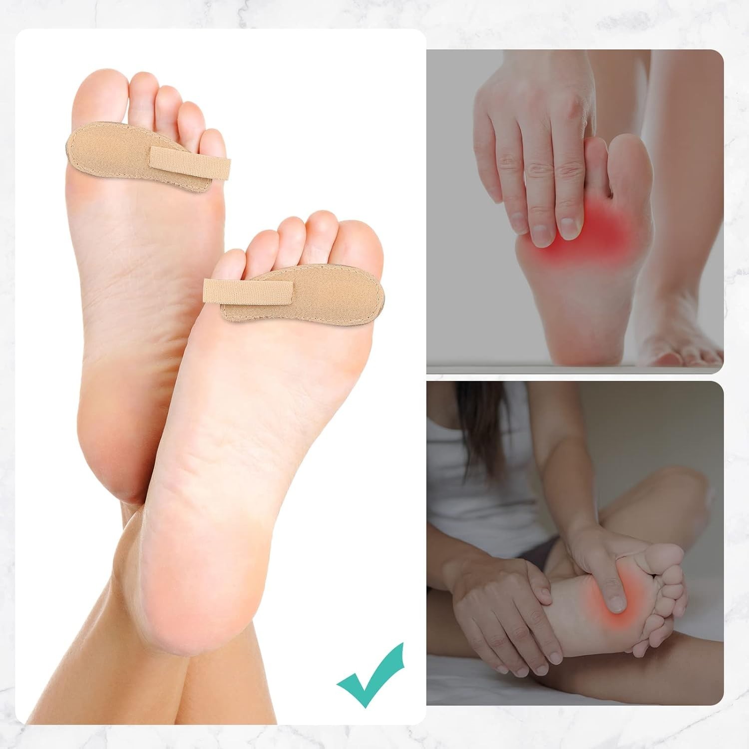 8 Pcs Hammer Toe Crest Cushion Soft Straightener Buttress Pads Splint Reduces…
