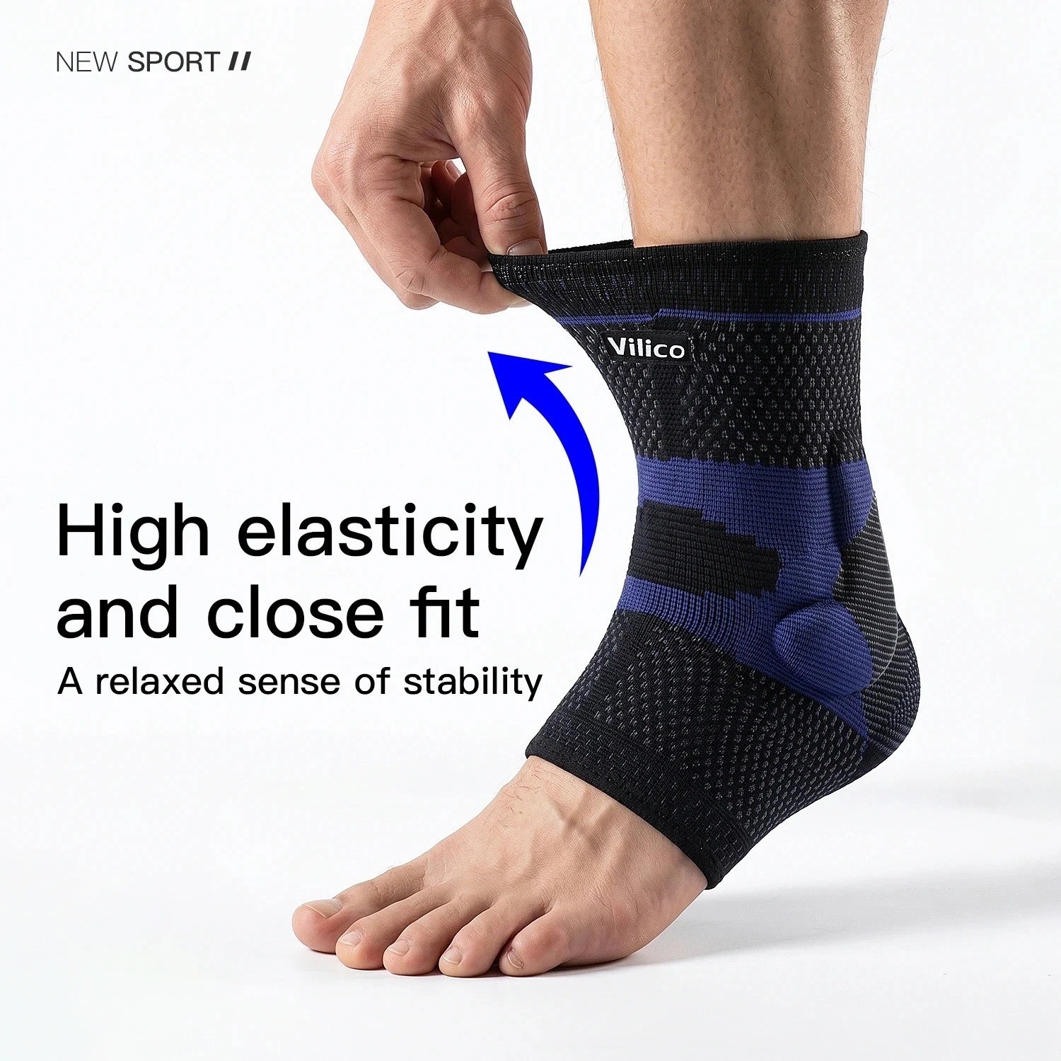 1/2PCS Ankle Brace Socks Compression Sleeve Foot Support for Sprained Ankle Wrap