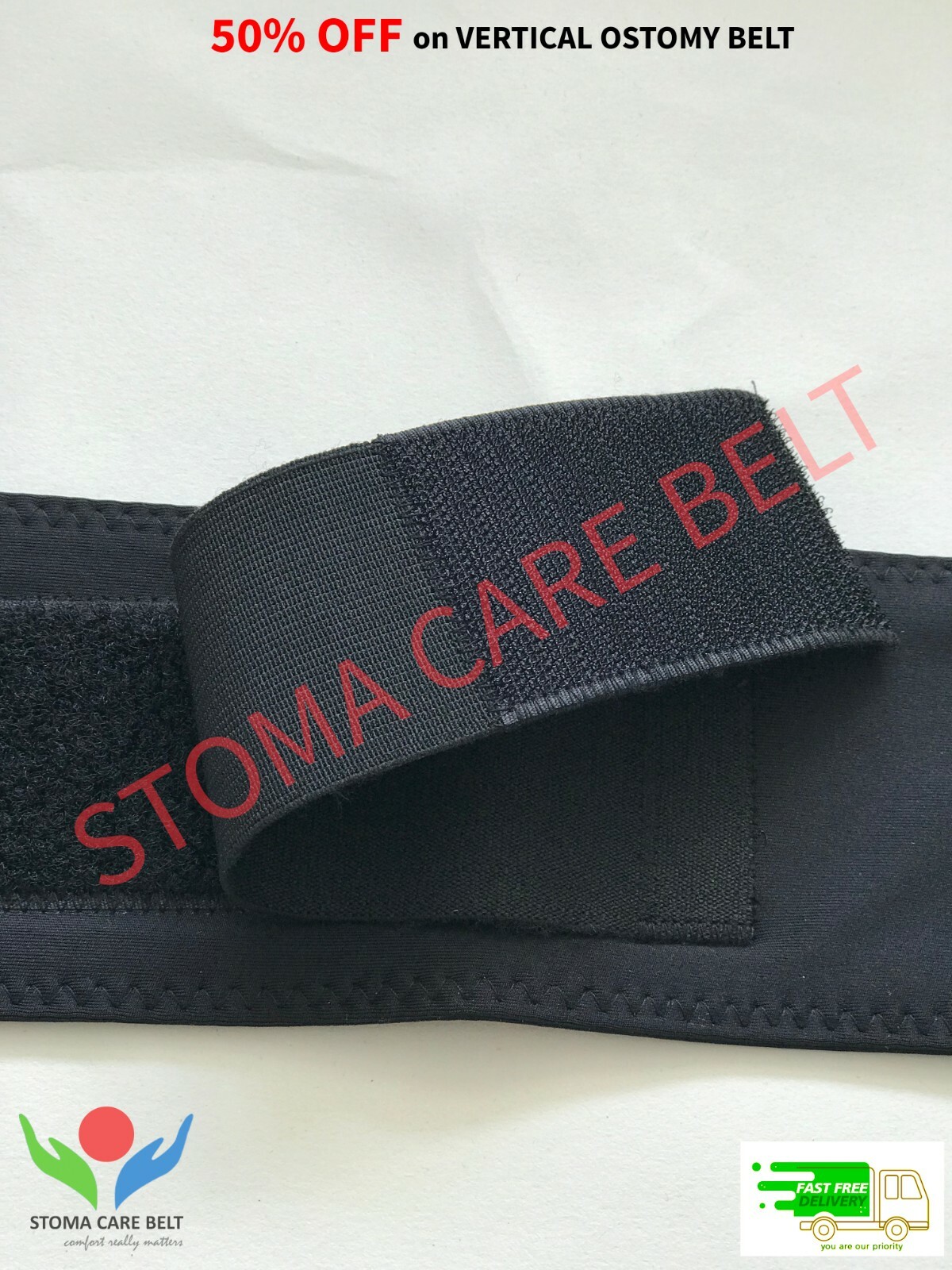 *ORIGINAL* VERTICAL Stoma Belt- Ostomy Belt- ileostomy Belt-Stoma Support Belt
