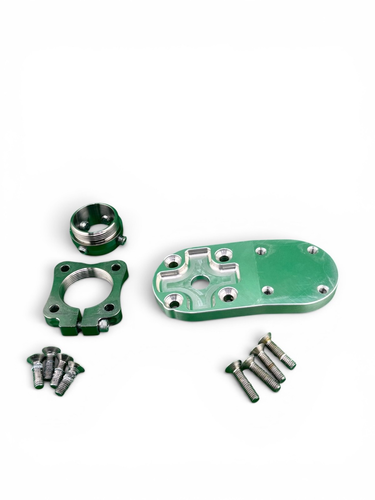 Bulldog prosthetic components. 8 degree flexion plate, rotator.