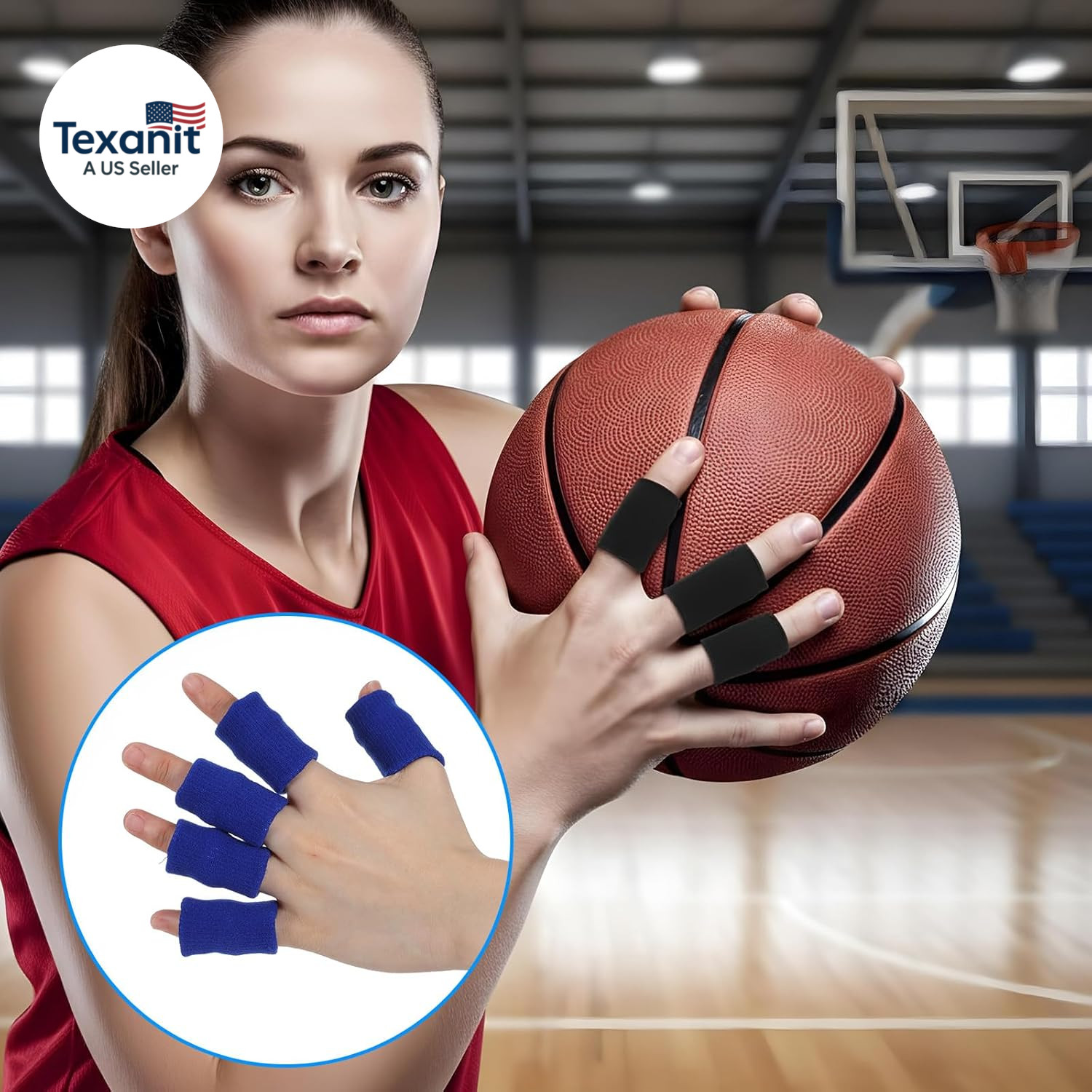 30Pcs Finger Sleeves for Arthritis,Elastic Finger Compression Sleeve for Swellin