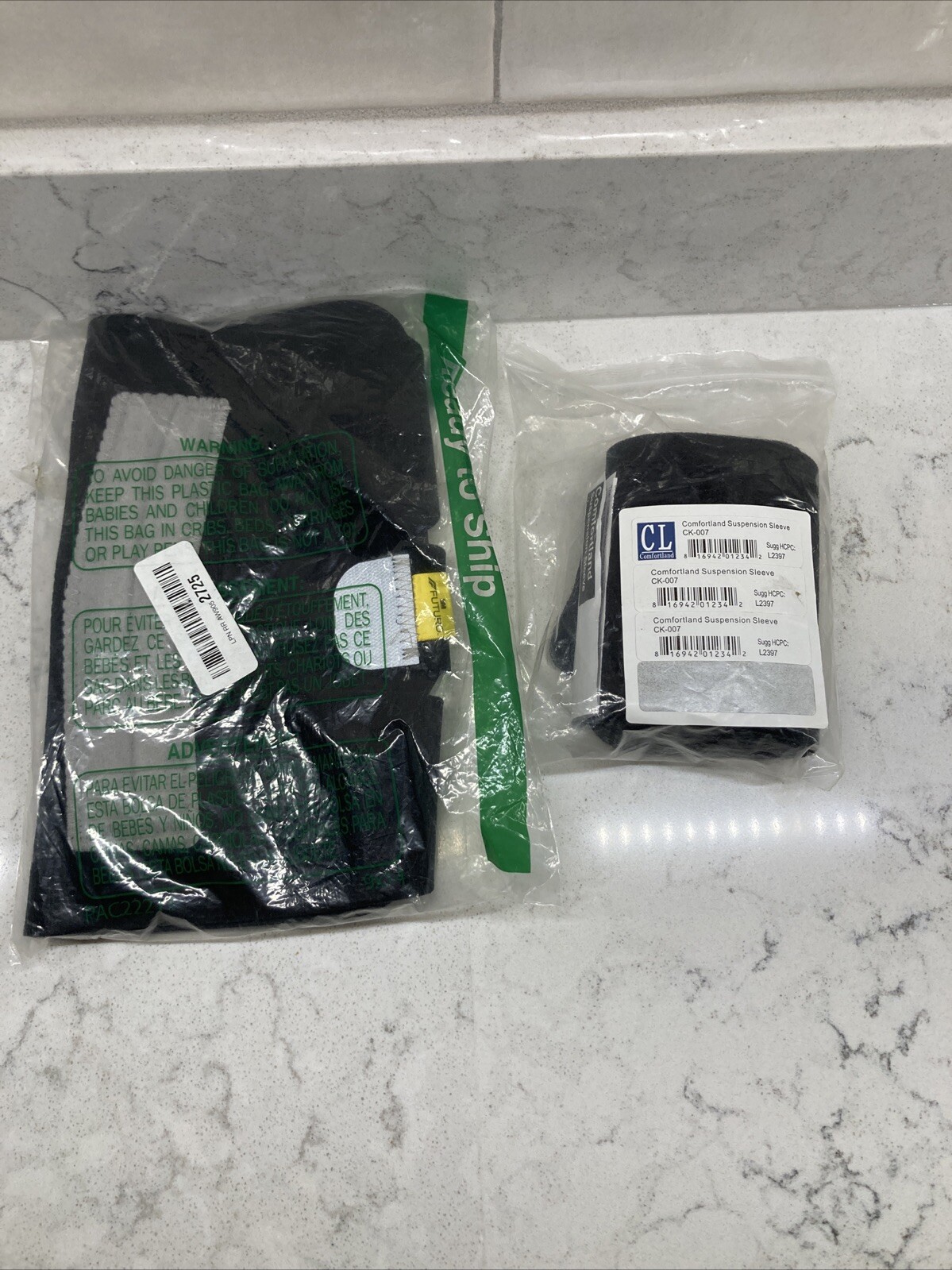 New Comfortland Knee Brace Suspension Sleeve (L2397) And Futuro Knee Brace CK007