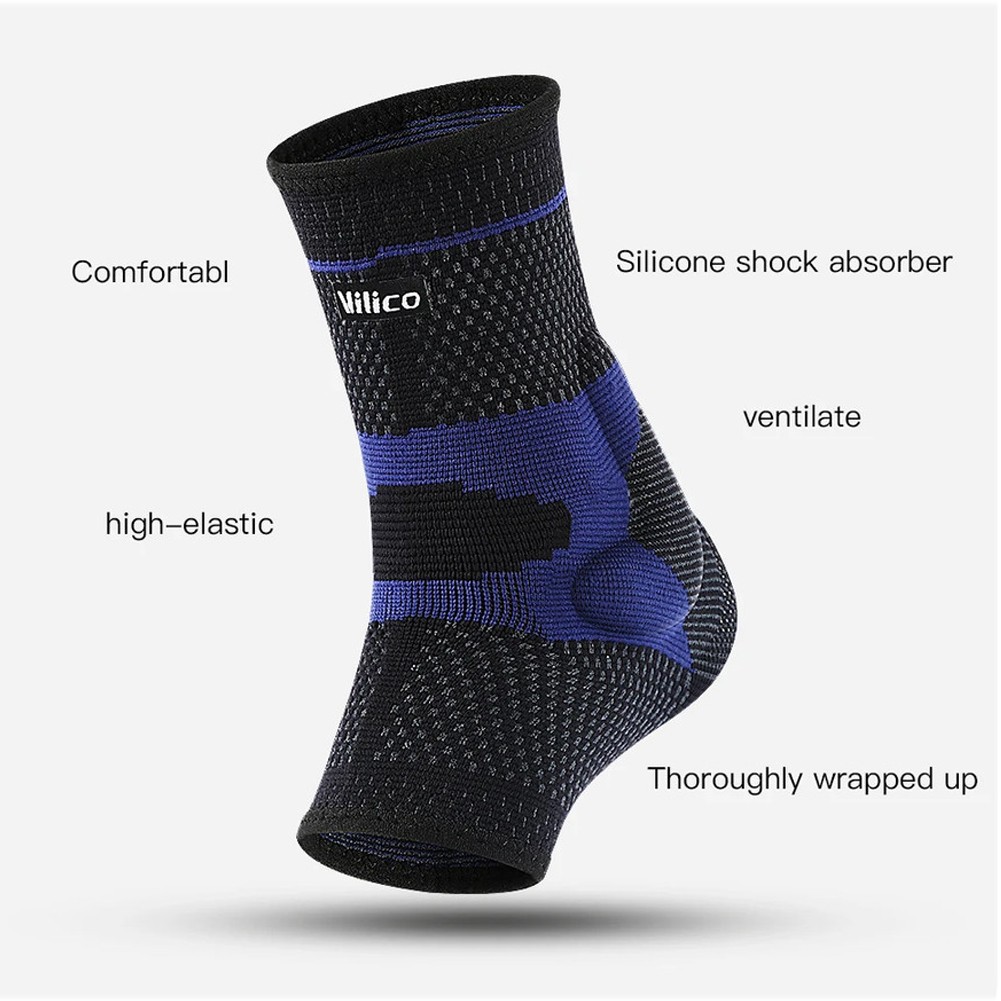 Ankle Support Brace Running Compression Sleeve Socks Elastic Foot Pain Relief