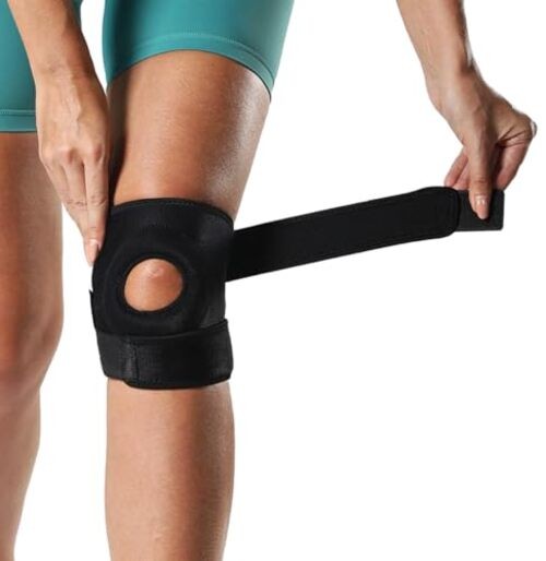 Knee Brace for Women Men Knee Braces for Knee Pain, Patellar Tendon Black