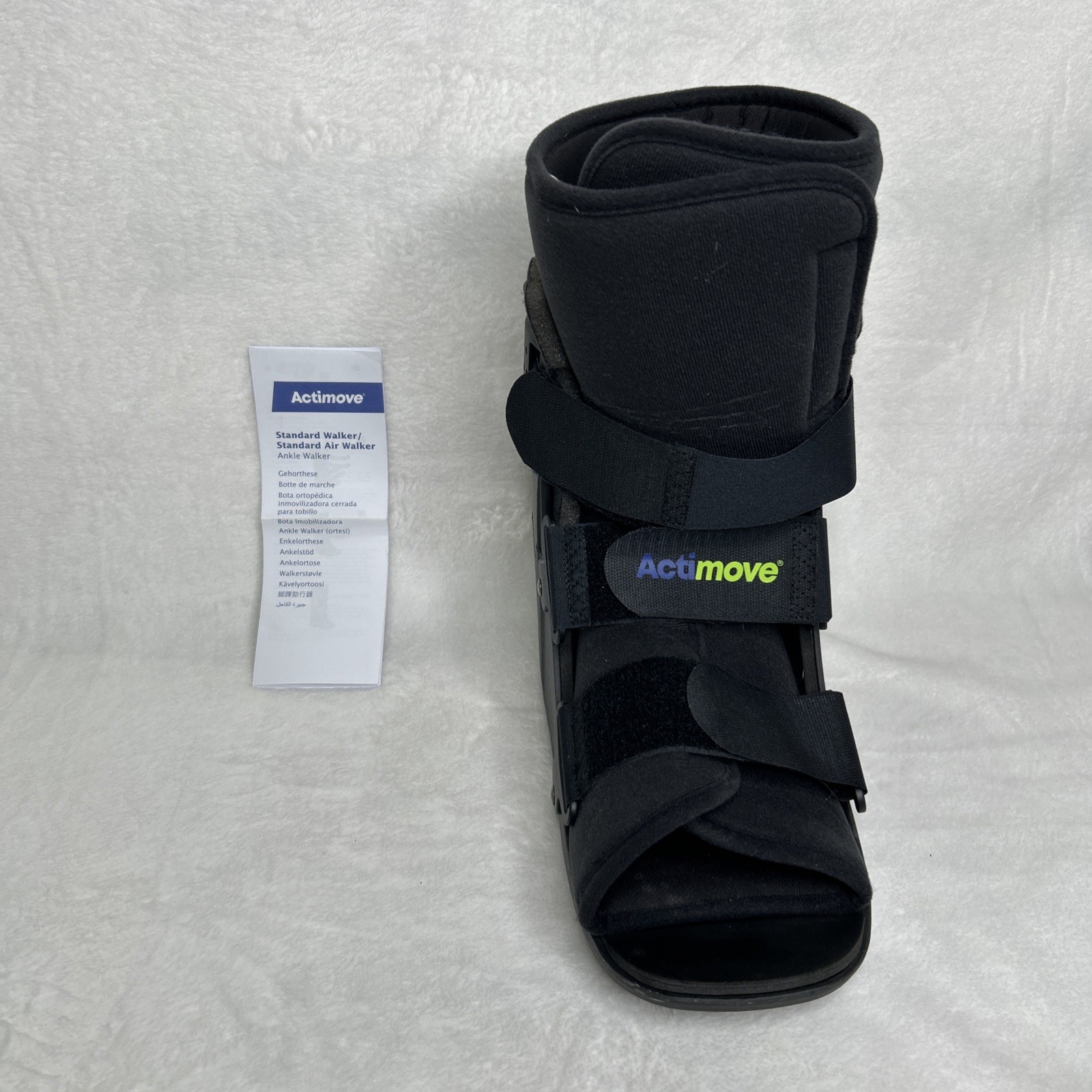 Actimove Ankle Walker Standard Low Size Large Men’s 10-12 Women’s 11-13 Black
