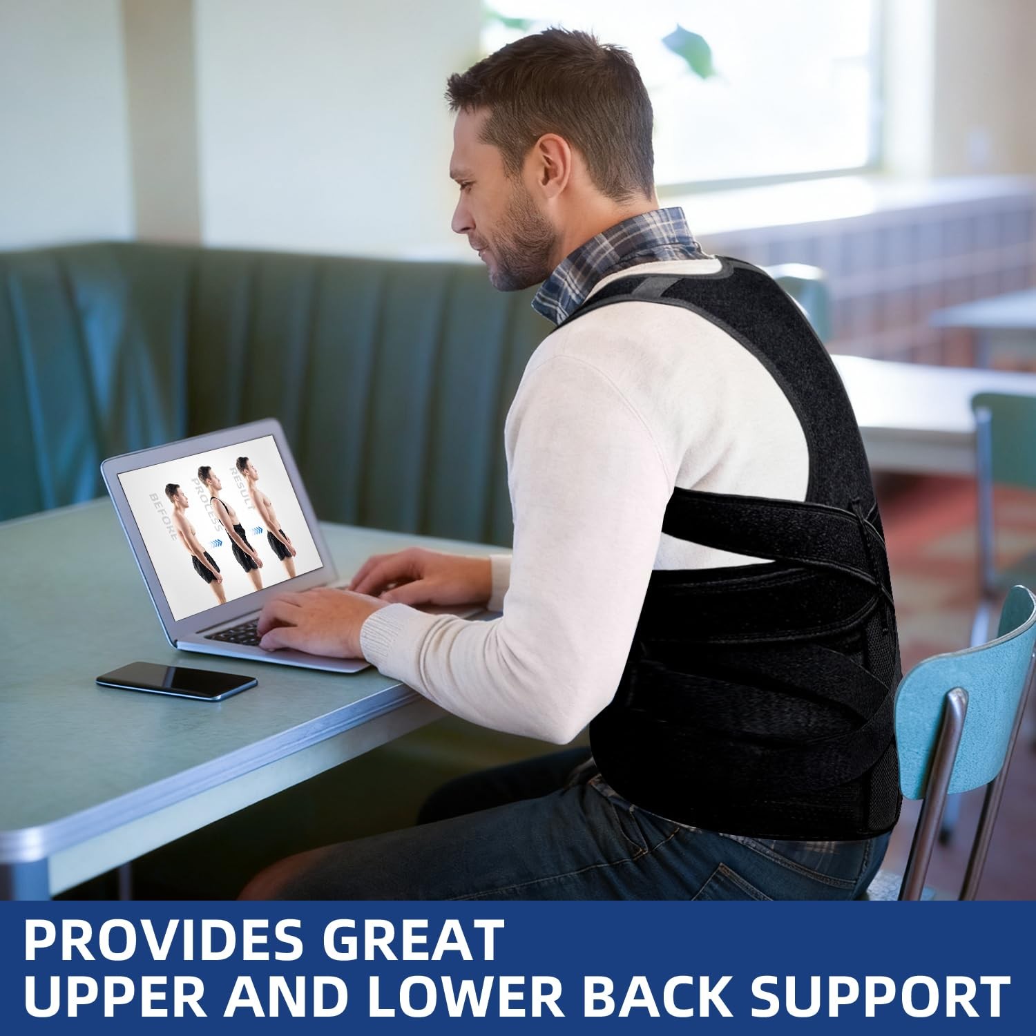 Upgraded Posture Corrector for Women & Men, Back Brace for Upper/Lower Back P…