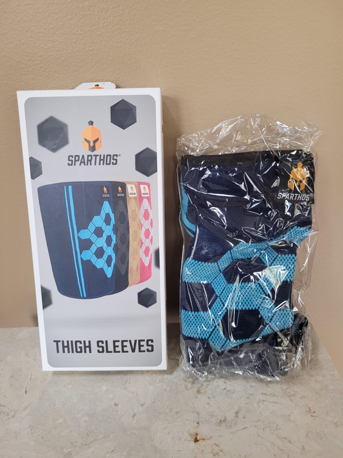 Sparthos Thigh Compression Sleeves (Pair) Blue XL New
