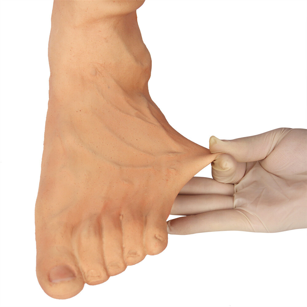Silicone Prosthesis Foot Highly Simulated Skin Artificial Sleeve Leg Cover Scars