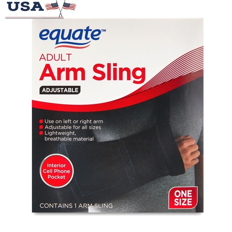 Adjustable Arm Sling Support Lightweight Breathable Comfortable Pockets Adults
