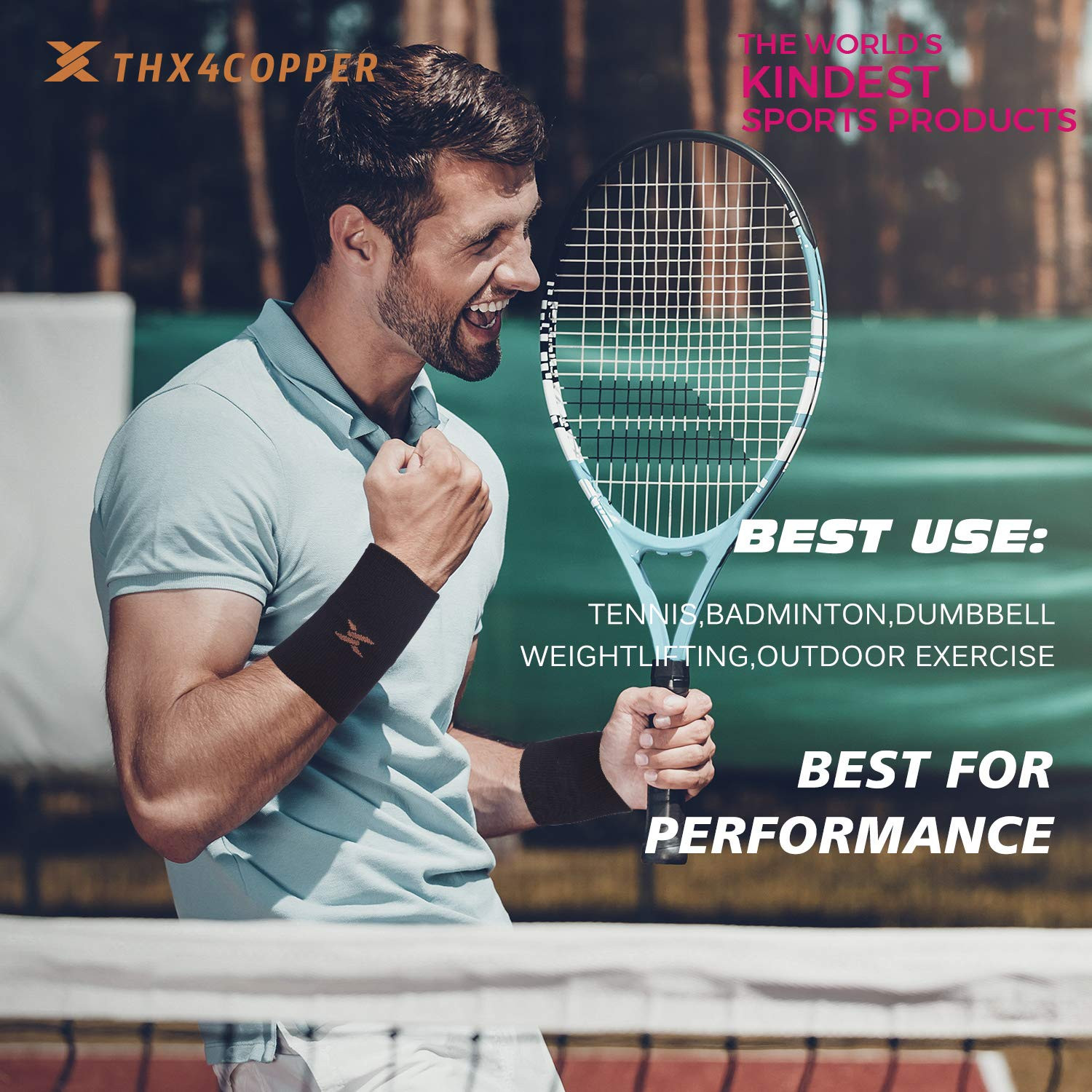 THX4COPPER Compression Wrist Sleeve – Copper Infused Wrist Support for Men &Wome