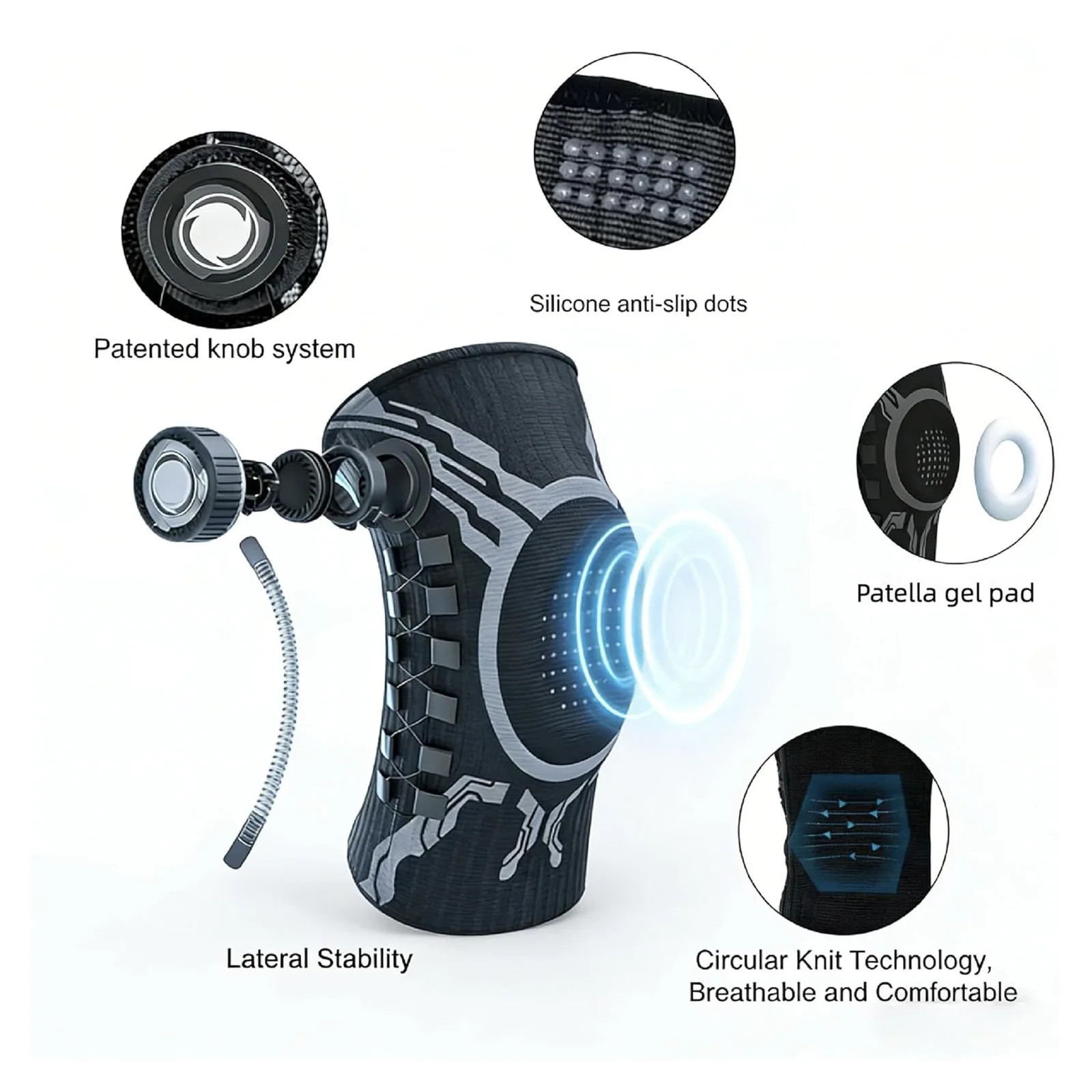 Smart Knob-Type Sports Knee Brace For Joint Pain Meniscus Tear Running Sports
