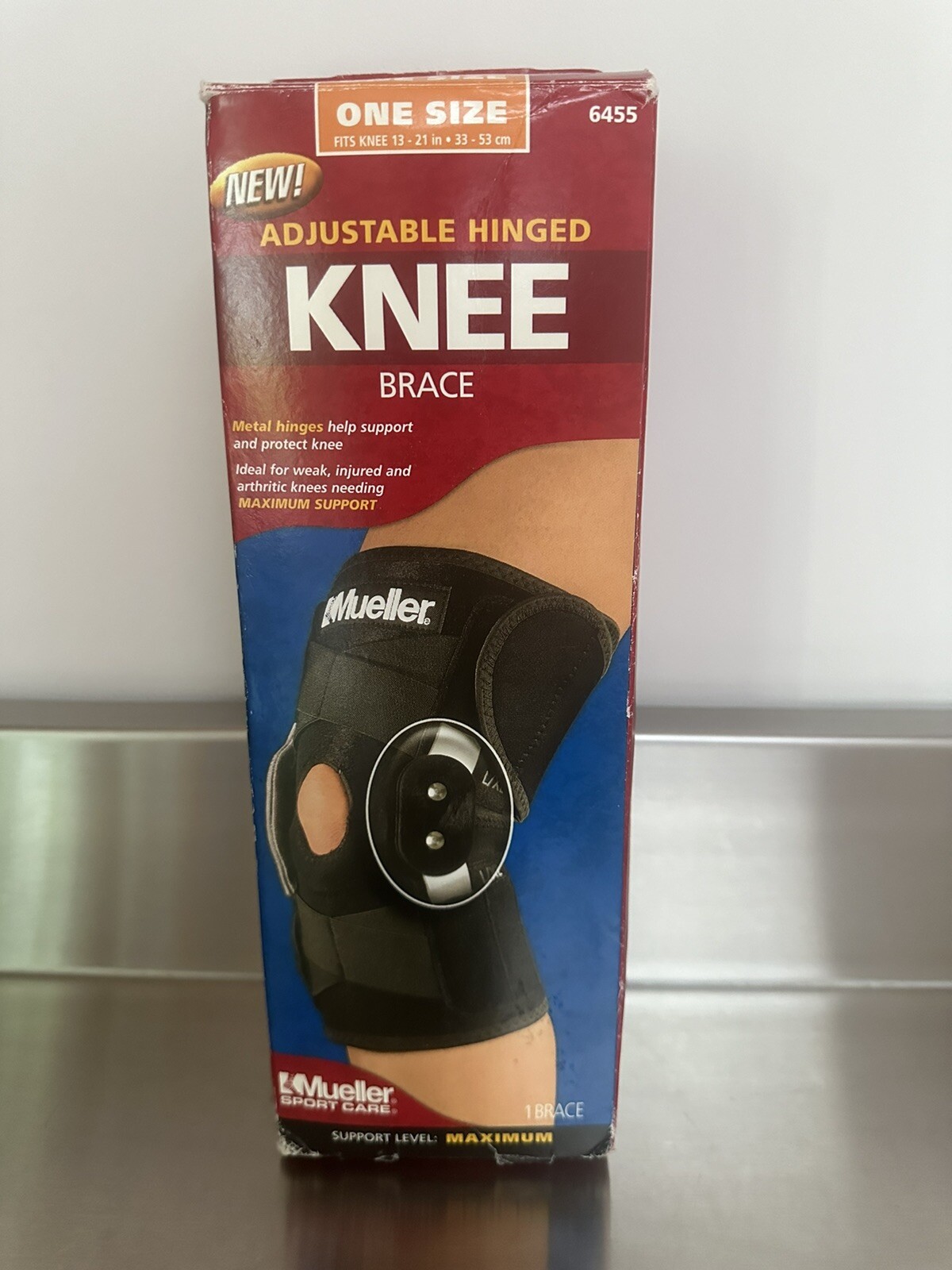 Mueller 6455 Sport Care Adjustable Hinged Knee Brace Maximum Support One Size