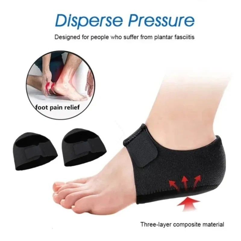 2x Plantar Fasciitis Relief Heel Cups for Foot Pain Relief Elastic Gel Pads USA