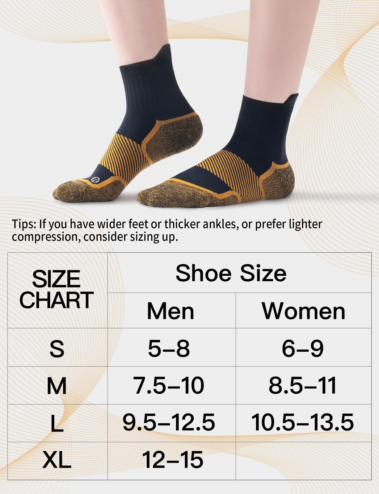 Firm Copper Compression Ankle Socks 20–30 mmHg for Large, 3 Pairs –