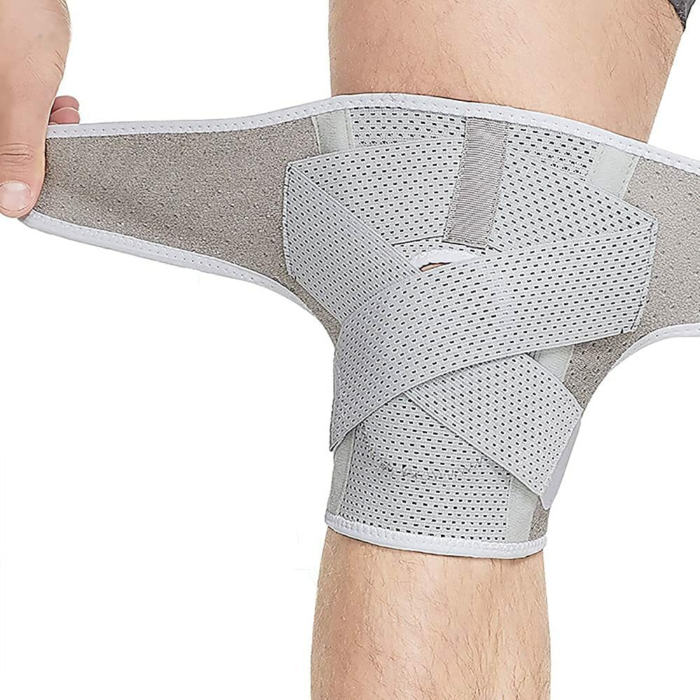 2 Pack Knee Compression Sleeve Brace for Men & Women One Size Gray NEW