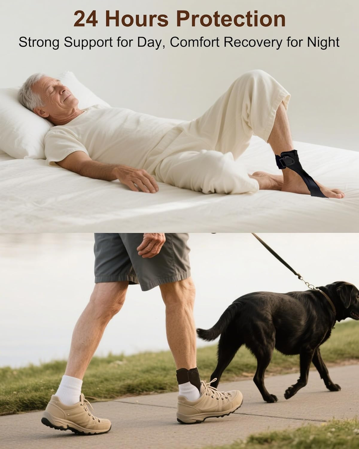 AFO Drop Foot Brace for Stroke Hemiplegia Varus Foot Improve Walking Gait, Effec