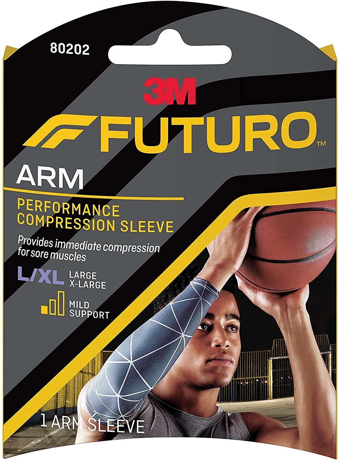 Sport Performance Compression Arm Sleeve, Large/X-Large