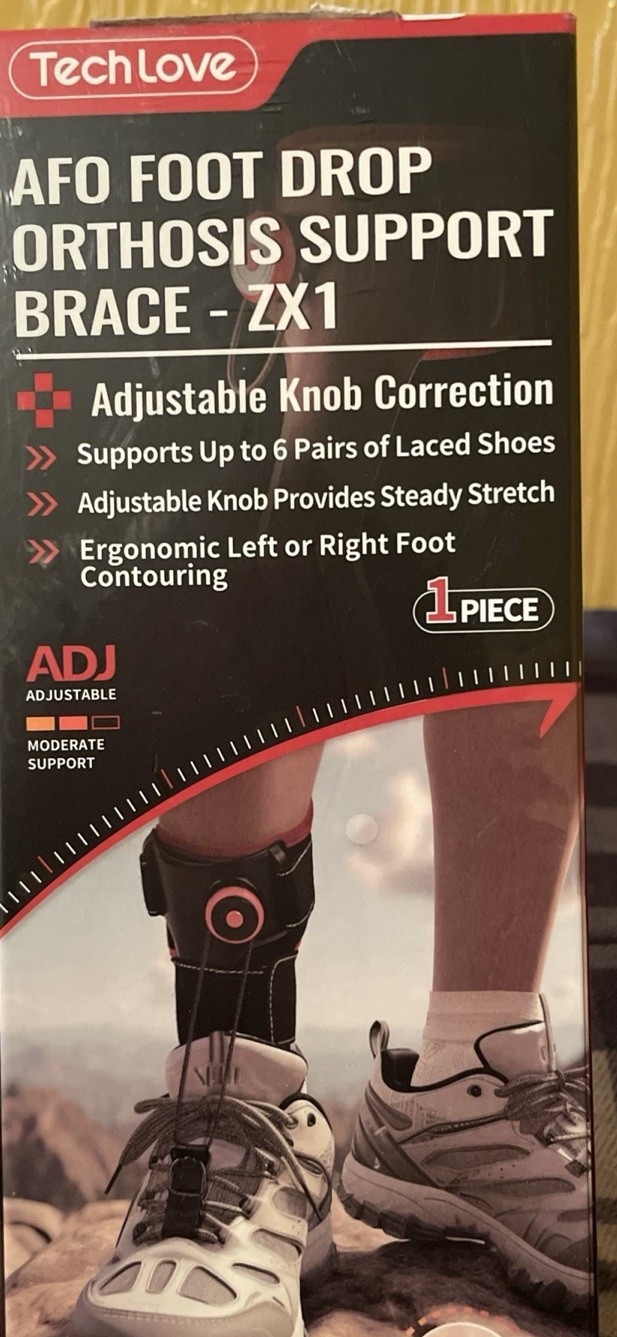 AFO Foot Drop Ortgosis Support Brace ZX1 Left Foot NWIB
