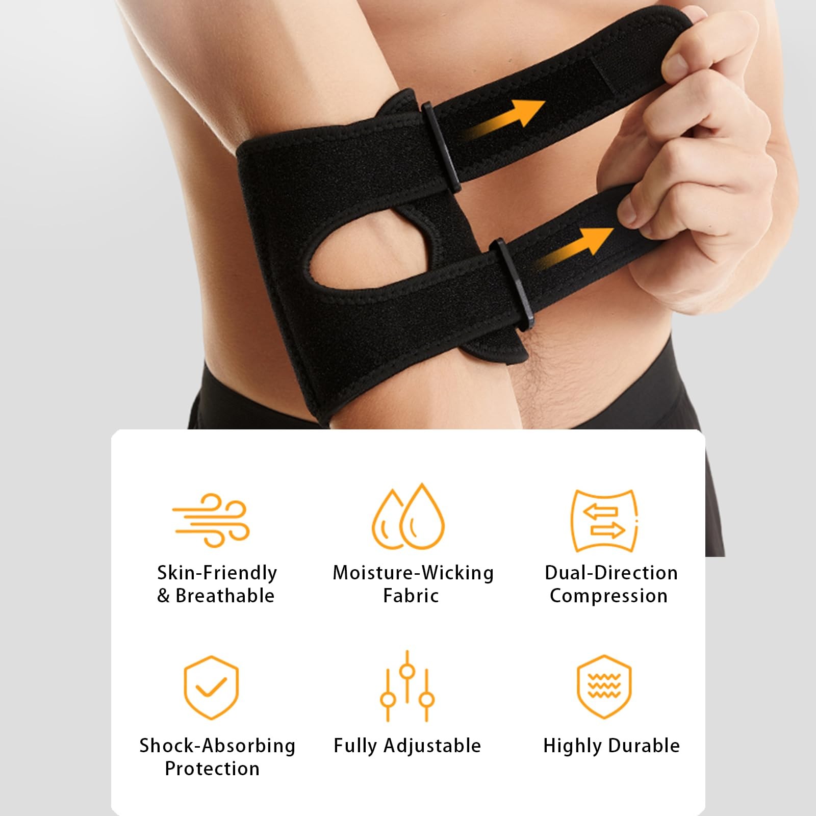Elbow Brace for Tendonitis & Tennis Elbow Relief Arthritis Support Adjustable…