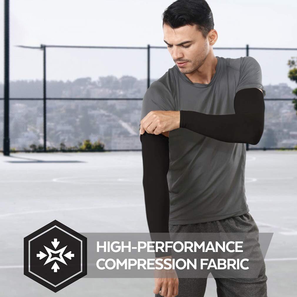 Non-slip Compression Elbow Support Arm Sleeve Brace Anti Sun UV For Men Women US