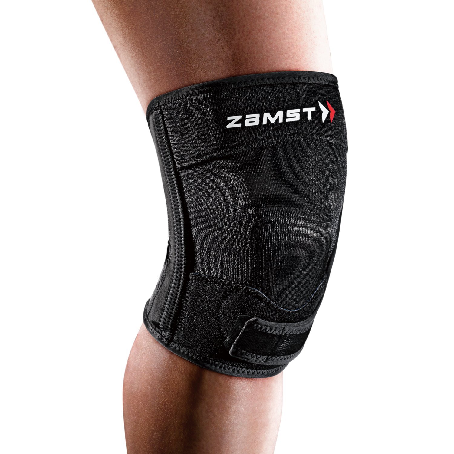 Knee support for running, thin, for both feet/built-in pad/under knee support L