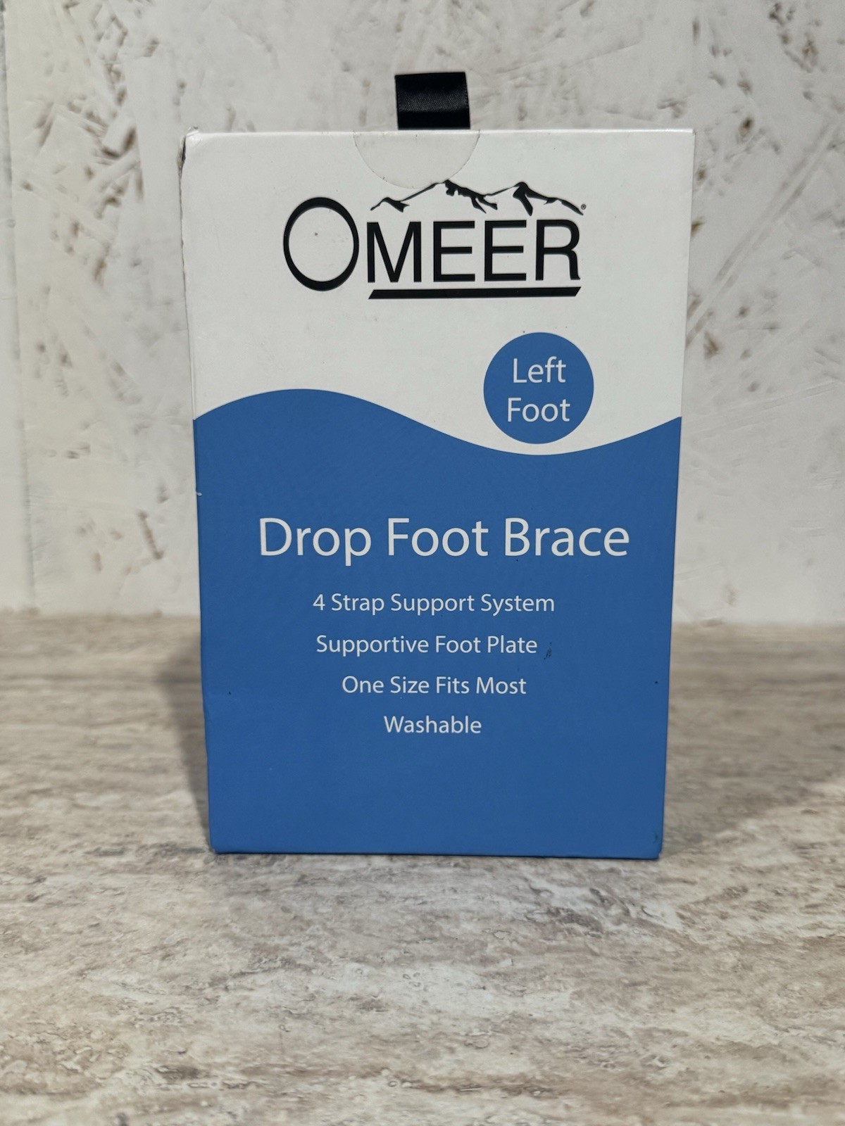 Omeer Left Foot AFO Drop Foot Brace For Walking With Shoes, Socks, Or Barefoot