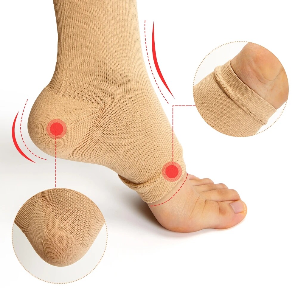 Medical Compression Stockings Sports Pressure Zipper Support Varicose Vein Socks