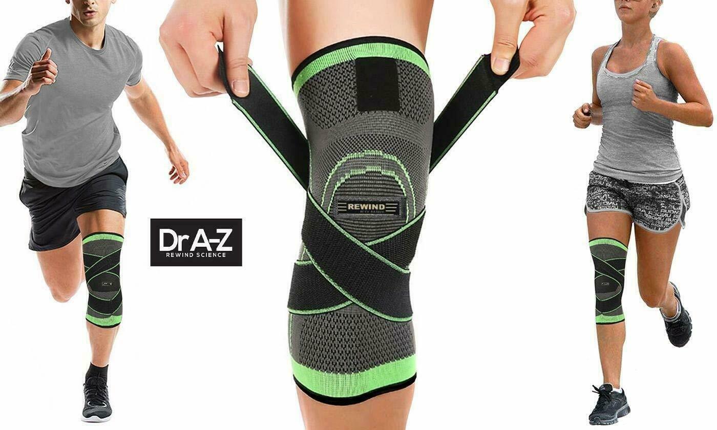 Knee Brace Compression Sleeve Support DCF Cross Wraps Anti-Slip Firm Grip