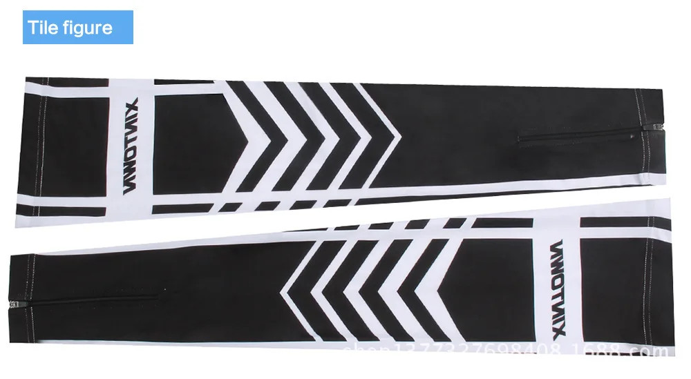 Black-White Women Men Bike Bicycle Cycling Leg Warmers Running Sleeve Su
