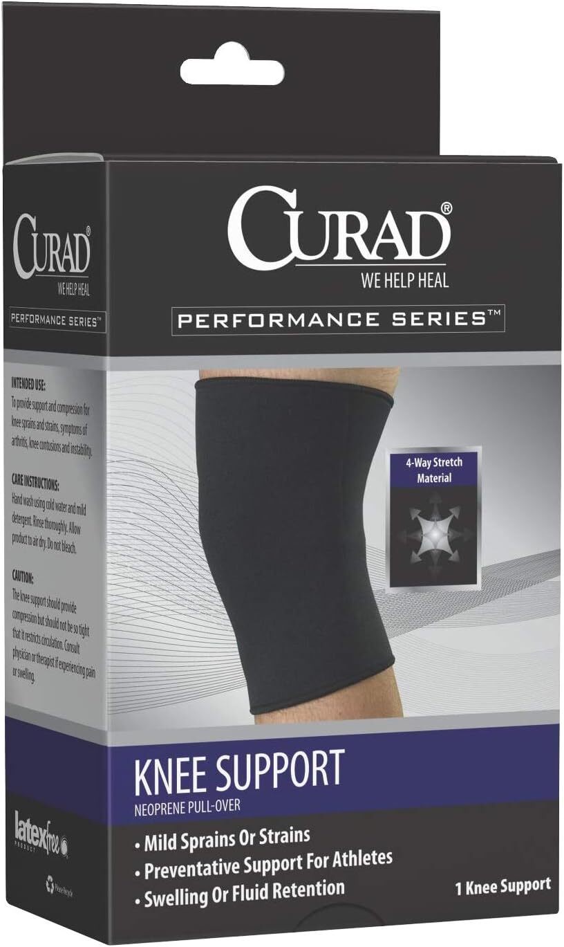 Curad Knee Support Neoprene Pull-Over w/Closed Patella, X-Large
