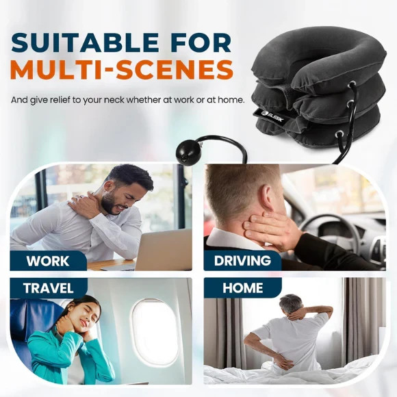 Neck Stretcher with Neck Brace,Cervical Traction Neck Device,Neck Relief Tool,Ad