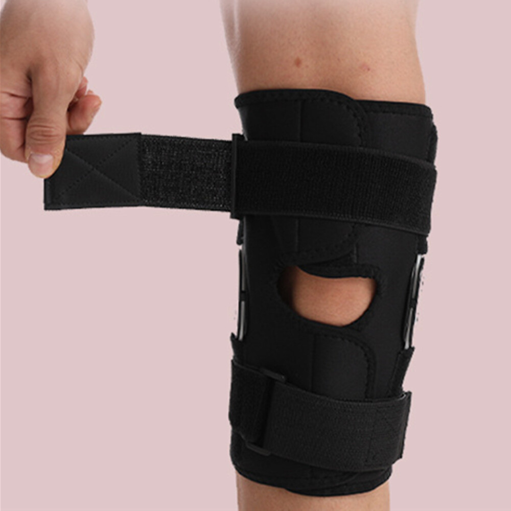 1PC Knee Brace Hinged Compression Sleeve Joint Support Open Patella Stabilizer
