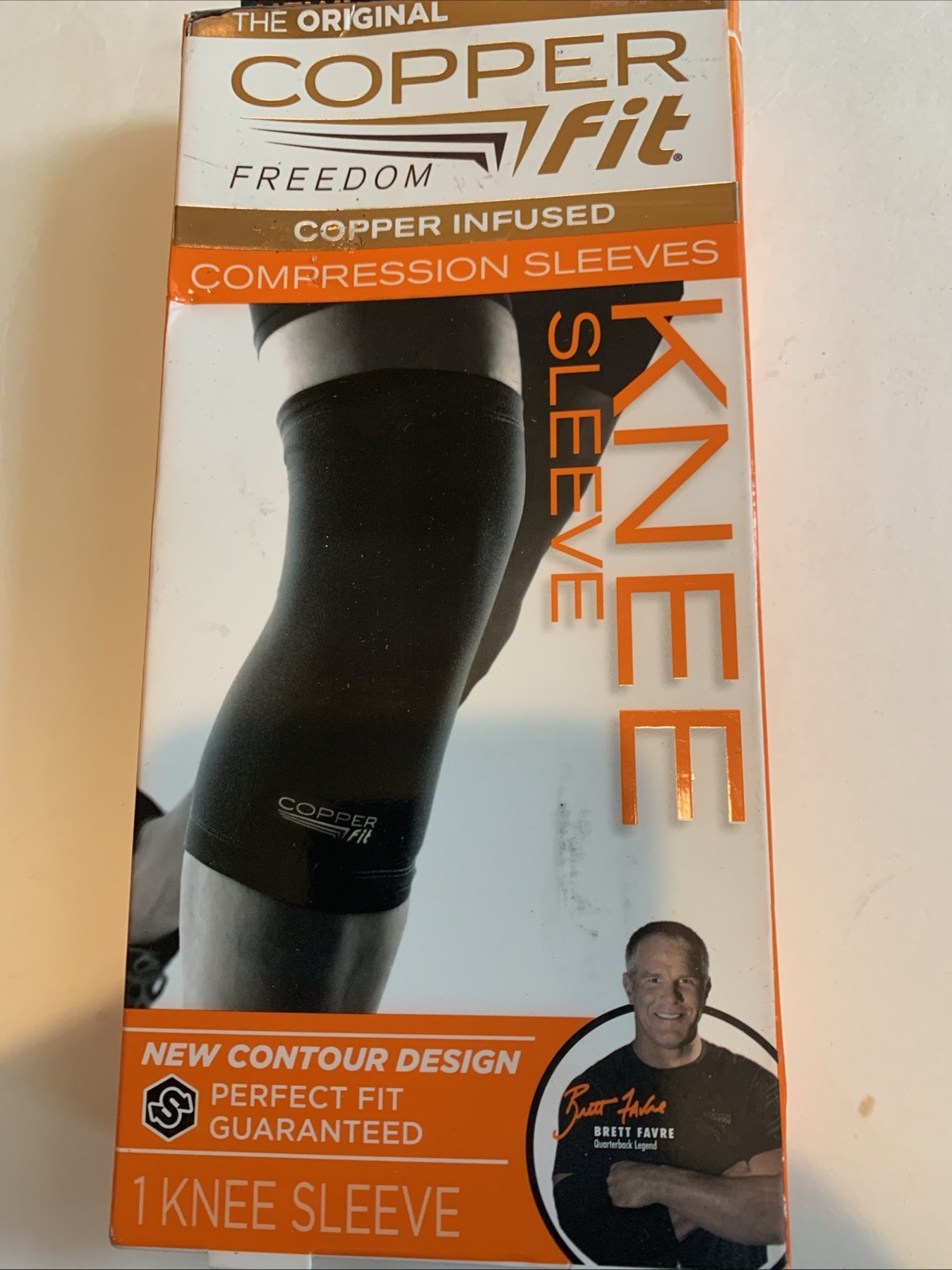 New Copper Fit Freedom Knee Compression Sleeve Unisex Size Medium Black Color Ea