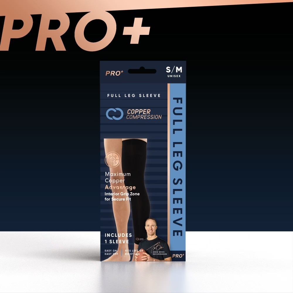 PRO+ Performance Leg Sleeve S/M: Compression for Pain Relief from Shin Splints