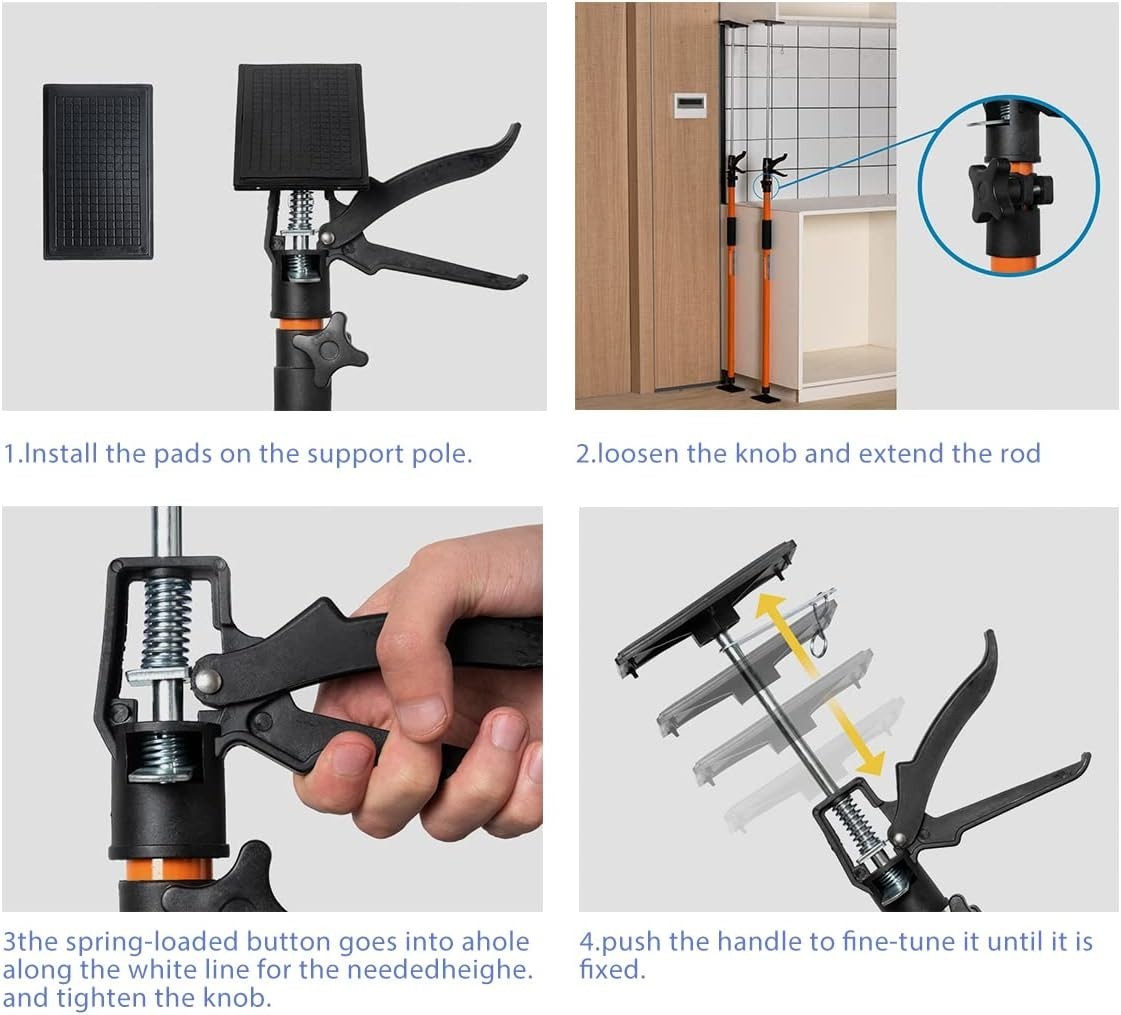 2PK Support Pole,Steel Telescopic Adjustable 3rd Hand Support System,Support Rod