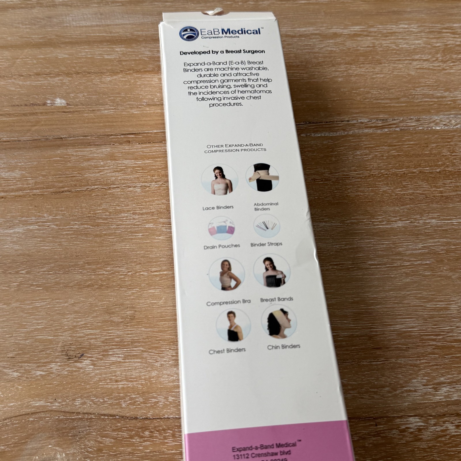 Expand-A-Band EAB Medical Lined Breast Binder Size M Floral Lavender 34-36″ NEW