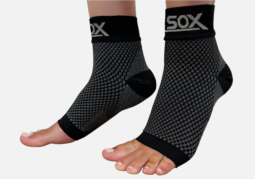 SB SOX Plantar Fasciitis Compression Socks – Black Small – 2 PAIRS