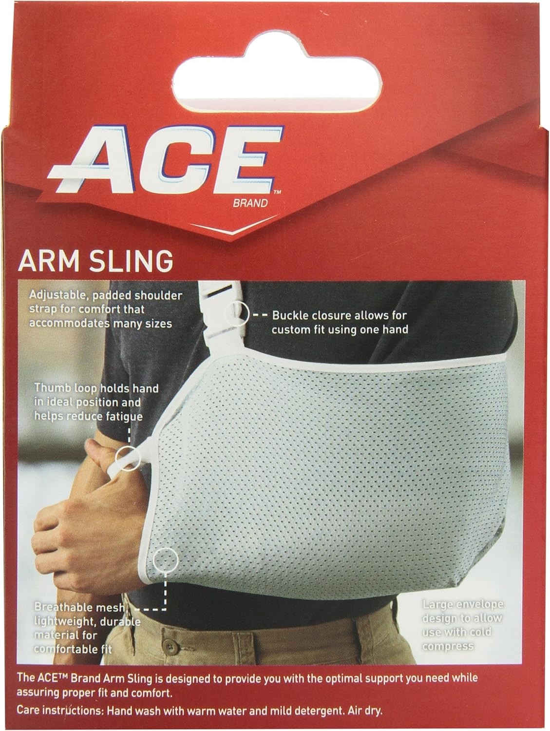 ACE Adjustable Padded Shoulder Strap Arm Sling One Size