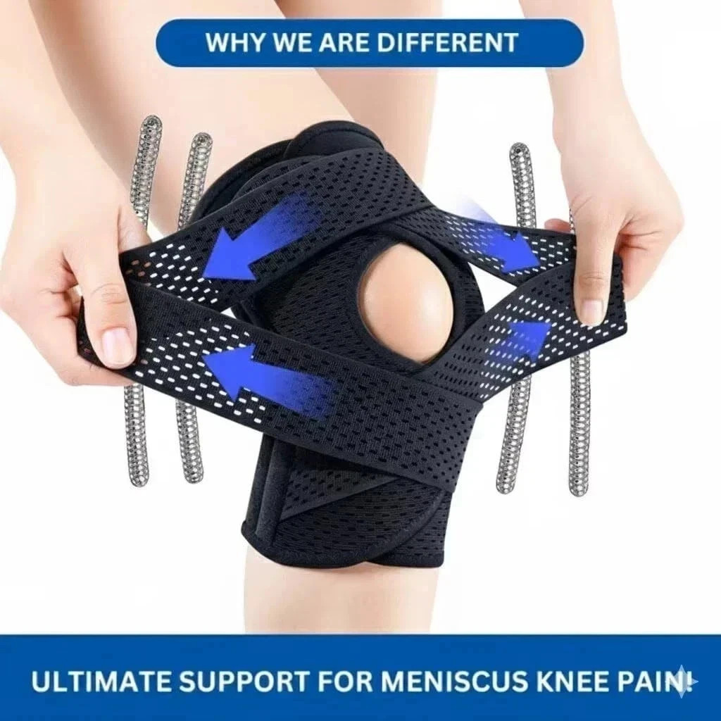 Bareform Knee Brace for Meniscus Support – Adjustable, Patella Stabilizer, Pain