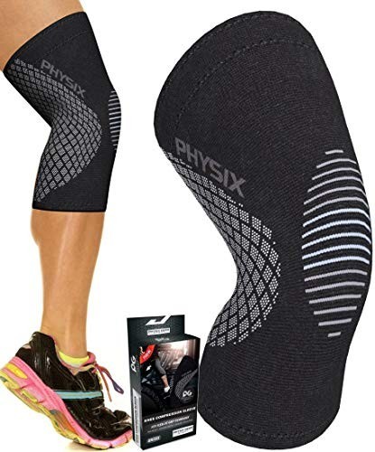 Physix Gear Knee Compression Sleeve for Men & Women – Best Compression Knee B…