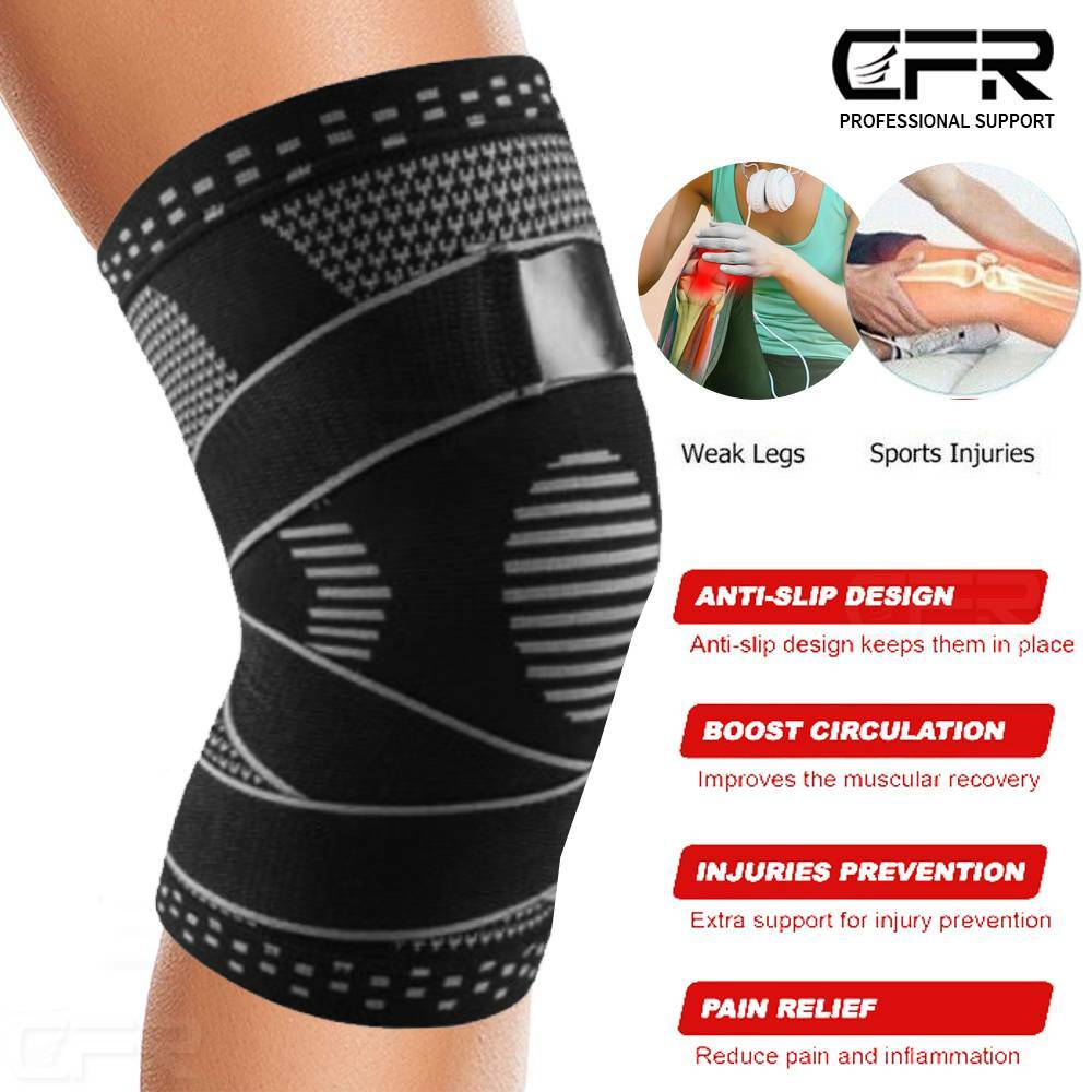 Copper Knee Brace Sleeve Patella Support Stabilizer Sport Joint Arthritis Relief