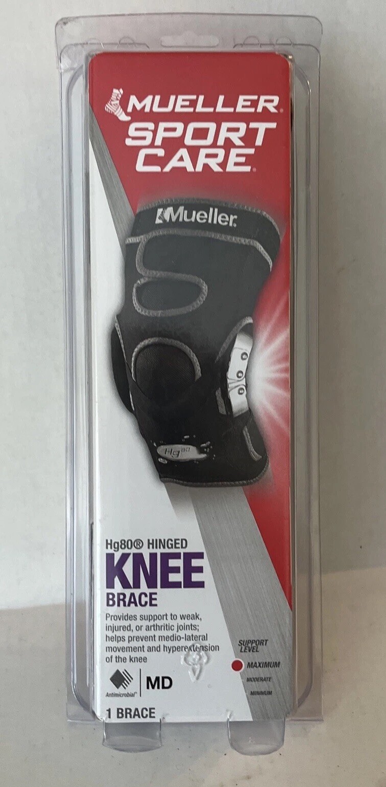 Mueller Sport Care HG80 Hinged Knee Brace Triaxial Hinge Maximum Support 54011