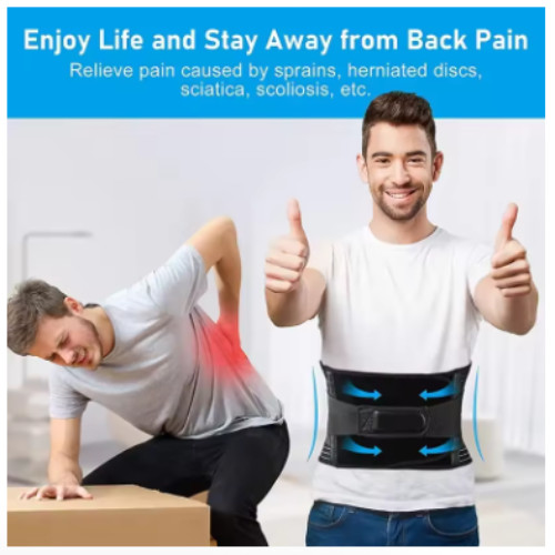 Adjustable Lower Back Brace Lumbar Support Waist Belt For Men Women Pain Relief