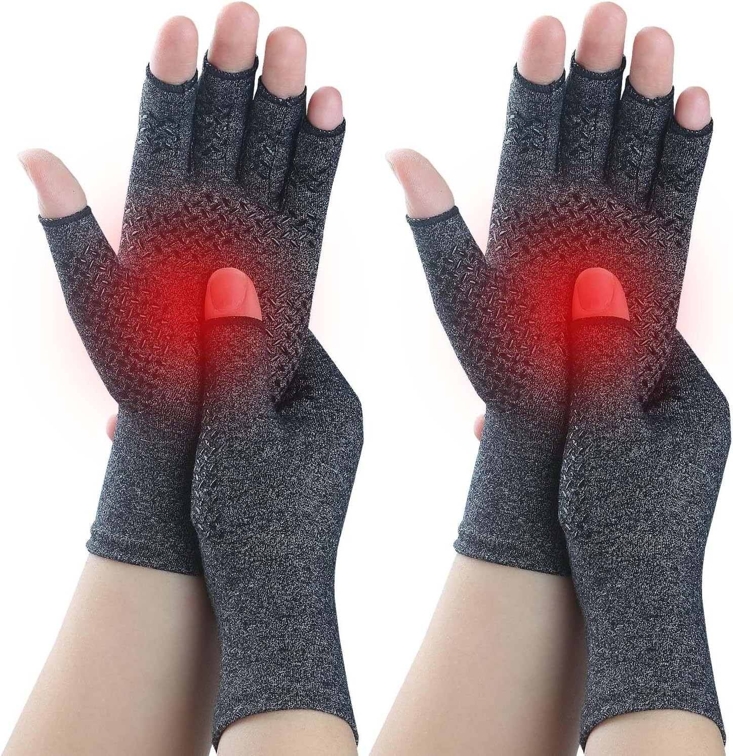 4 Pair Compression Gloves for Carpal Tunnel Pain Fingerless Arthritis Hand Glove