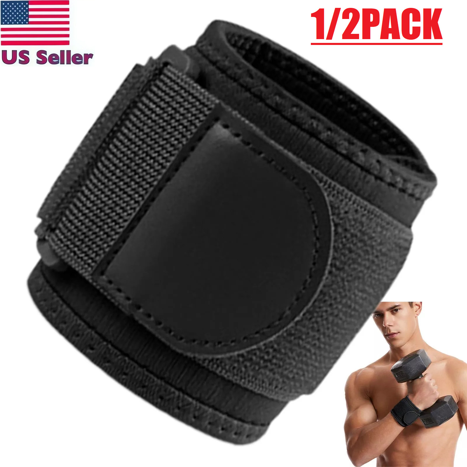 Sports Wrist Band Brace Wrap Adjustable Support Gym Strap Carpal Tunnel Bandage