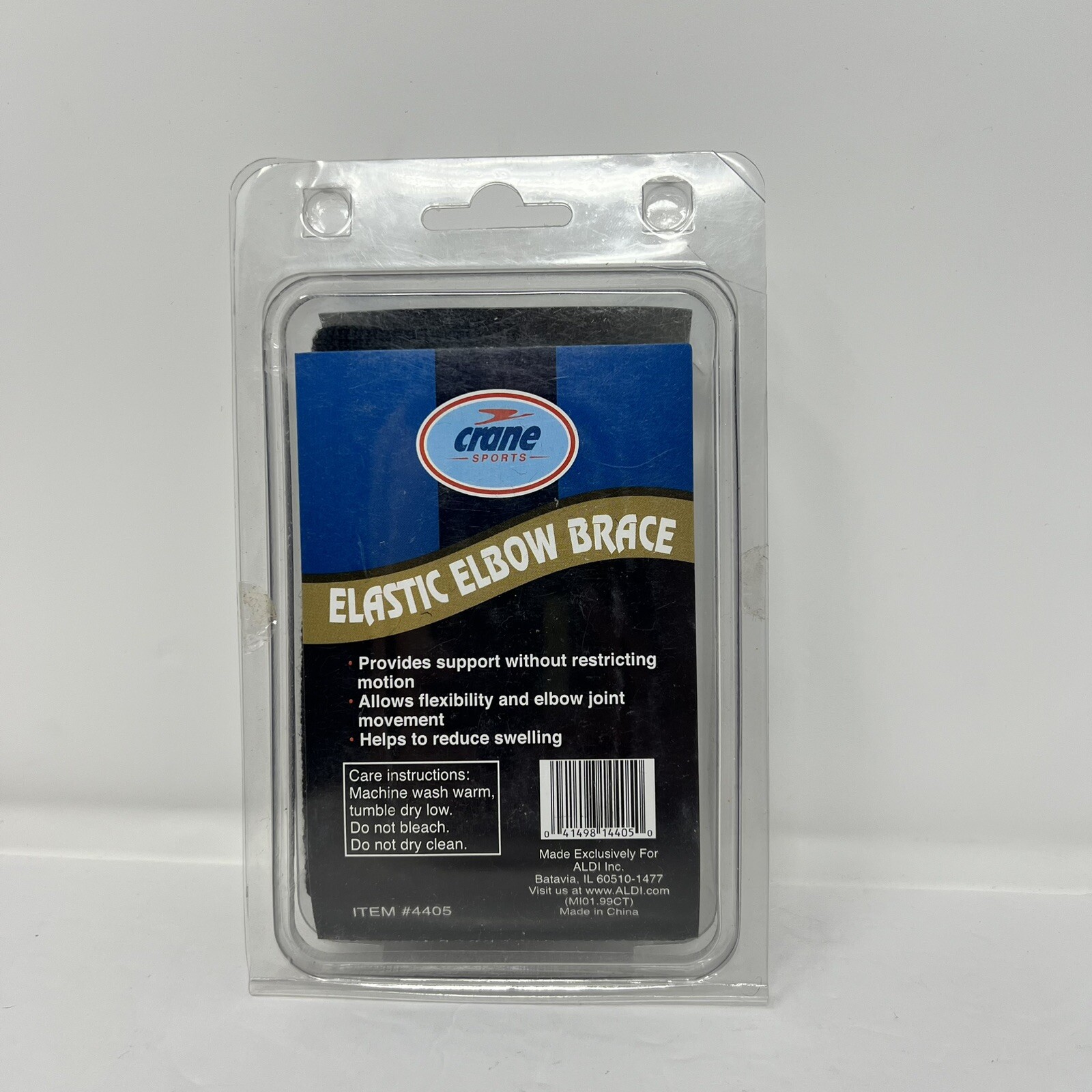 Crane Sports Elastic Elbow Support Brace Black Medium 10 1/4 – 11 1/2 Brand New